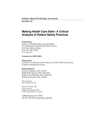 AHRQ Making Health Care Safer, locked