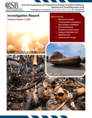 CSB report, PES refinery